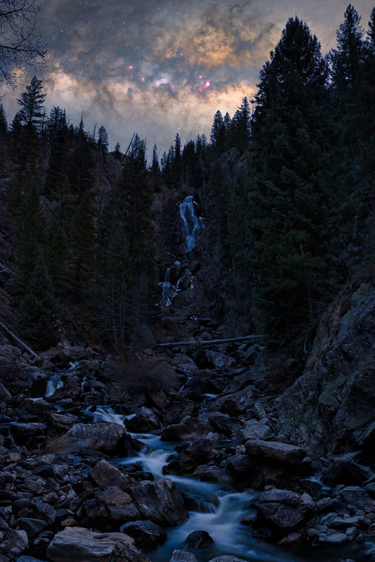 Milky Way Over Fish Creek Falls